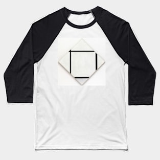 Tableau I Lozenge with Four Lines and Gray by Mondrian Baseball T-Shirt